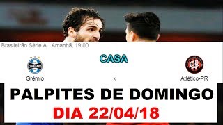 Palpites de futebol do dia 22042018  Bilhetes Esporte Net Net jogoBet365 SportingBet [upl. by Eelnodnarb]