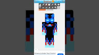 I Made My Own Skin In Skindex 😎 Red To Blue Devil 😈 💙 minecraft shorts [upl. by Atinele]