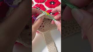 How to Add a Thermal Stitch Strap to a Crochet Bag  Part 1 crochet shortscrochet crocheting [upl. by Angeli]