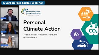 Personal Climate Action A CarbonFree Fairfax Webinar [upl. by Nerland]