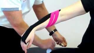 How to apply Kinesiology tape for Tennis Elbow  lateral epicondilitis [upl. by Woodie]