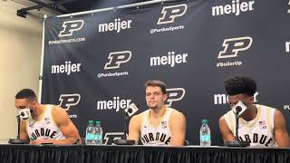 Trey KaufmanRenn Cam Heide Myles Colvin talk after Purdue’s win over Yale [upl. by Beltran]