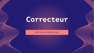 Correcteur orthographique grammatical et typographique [upl. by Nnylecyoj]