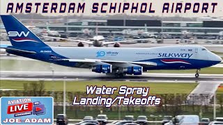 LIVE Heavy Departures and arrivals at Amsterdam Schiphol Airport [upl. by Clerk]