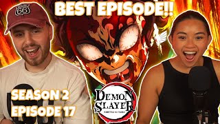 NEVER GIVE UP🔥PERFECTION  Girlfriend Reacts To Demon Slayer Season 2 Episode 17 REACTION  REVIEW [upl. by Annawat]