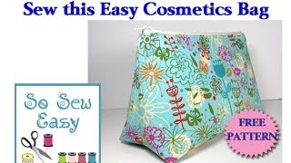 Sew an easy cosmetics bag [upl. by Annaynek]