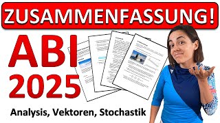 🚀🚀🚀 KOMPLETTE ZUSAMMENFASSUNG MATHE ABI 2025  Analysis Stochastik Vektoren [upl. by Koenraad]