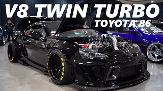 TOYOTA FT86 INI DISWAP PAKAI MESIN 3UZ V8 DAN TWIN TURBO [upl. by Idnil]