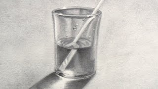 Cómo dibujar vidrio Un vaso de agua  Arte Divierte [upl. by Maleeny]