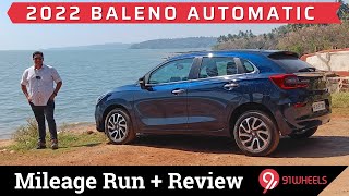 2022 Maruti Baleno AGS Automatic Review amp 190km Mileage Run  Top Model Alpha Petrol  91Wheels [upl. by Swaine]