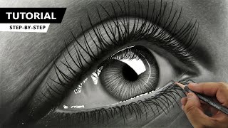 How to Draw Hyper Realistic Eye  Tutorial for BEGINNERS [upl. by Zenia]