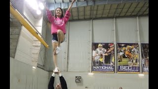 Cheer  How To Become An Advanced Level 5 Flyer At Home [upl. by Neitsirhc]