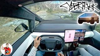 Tesla Cybertruck POV First Drive [upl. by Imoan382]