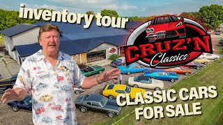 Classic Cars FOR SALE Full Inventory Tour 2023  CRUZN CLASSICS LLC [upl. by Revert]