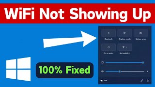 How To Fix WiFi Not Showing Up On Windows 10 Laptop  Fix WiFi Option Not Showing Windows 10 PC [upl. by Jaynes]