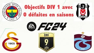 Live FC 24 Saisons Div 10 on test des équipes Turque [upl. by Ehling]