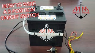 HOW TO WIRE A ON OFF SWITCH  2 POSITION TOGGLE SWITCH [upl. by Eidda]