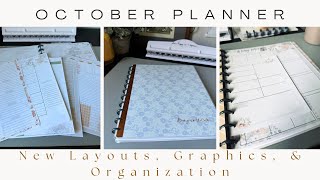 New Planner Set Up for October New Fall Graphics and Organization [upl. by Omixam]