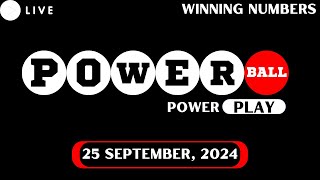 Powerball Lottery Drawing for Sep 25 2024  Live Winning Numbers amp Results [upl. by Nolyar]