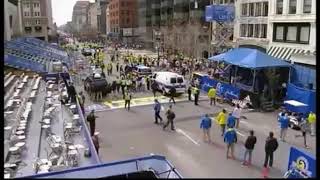 Boston Marathon Bombing Finish Line Time Lapse the bizarre actions of the personnel [upl. by Given22]