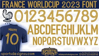 NIKE FRANCE Qatar Worldcup 202223 Font Free Download by Sports DesignssDownload Free Football Font [upl. by Mali]