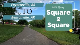 Dave Outdoors does the 2024 Spring Square 2 Square bike ride Fayetteville to Bentonville [upl. by Eimma]