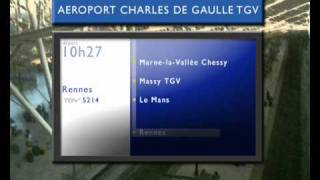 Annonces SNCF en gare de lAéroport Charles de Gaulle TGV [upl. by Docilla]