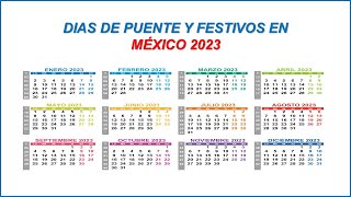 DIAS DE PUENTE Y FESTIVOS EN MÉXICO 2023 [upl. by Aseen]