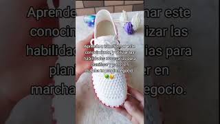 COMO TEJER ZAPATOS A CROCHET  PASO A PASO aprende emprende zapatosdemoda crochet [upl. by Nigle]