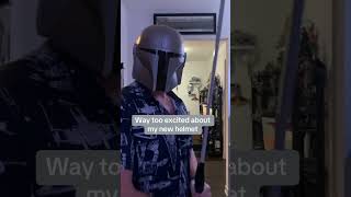 New Mandalorian helmet I needed to show off starwars mandalorian cosplay nerd starwarsfan [upl. by Darci]