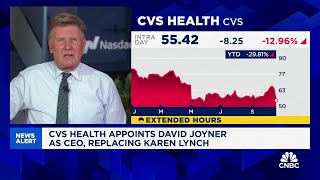 CVS replaces CEO Karen Lynch with exec David Joyner as profits share price suffer [upl. by Atoked]