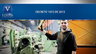 Decreto 1072 de 2015  Actualidad Laboral [upl. by Ojahtnamas]