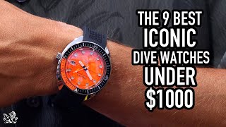 The 9 Best Iconic Dive Watches Under 500 to 1000 Seiko Citizen CWC Bulova Luminox Squale [upl. by Gavini]