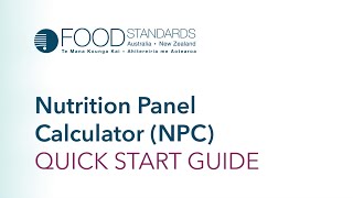 Nutrition Panel Calculator NPC  Quick Start Guide [upl. by Sivrad]