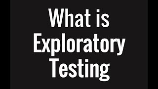 What is exploratory testing in one minute [upl. by Htrap]