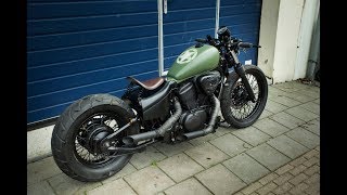 Honda bobber shadow build VT600 army green [upl. by Edbert]