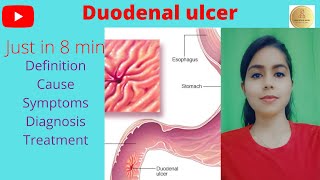 Duodenal ulcer in Hindi cause symptoms diagnosis treatment Learn with Dr Shipra [upl. by Nuahs]