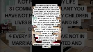 PRAYER POINTS FOR TODAY [upl. by Eardnoed285]