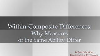 Withincomposite differences Why measures of the same ability differ [upl. by Arotak]