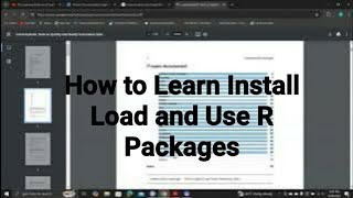 How to Learn Install Load and Use R Packages r rstudio package [upl. by Tingey]