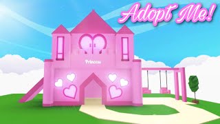 Custom Princess castle playground in Adopt Me SPEED BUILD [upl. by Netsirc]