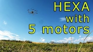 Hexacopter Redundancy  ArduCopter  Flight with 5 motors [upl. by Desta279]