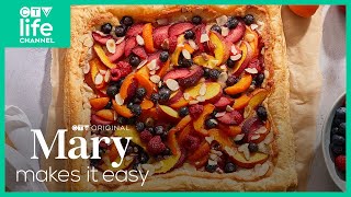 Puff Pastry Tart Recipe  Mary Makes It Easy [upl. by Aleehs]