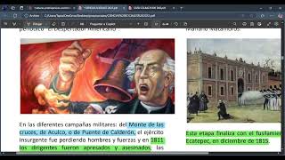 Exacer colbach  Historia de México  sesión 1 Parte 33 Independencia [upl. by Dallon469]