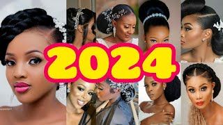 💖🌸 Cute hairstyles for 2024 brides  Hairstyles for black women  Natural hairstyles [upl. by Carmita357]