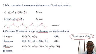 Hidrocarbonetos  Alcanos nãoramificados exercícios [upl. by Arbe]