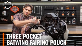 HarleyDavidson ThreePocket Batwing Fairing Pouch Overview [upl. by Eivi173]