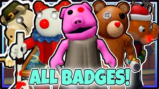 HOW TO GET ALL 27 BADGES in ACCURATE PIGGY RP THE RETURN  ROBLOX [upl. by Dreeda]