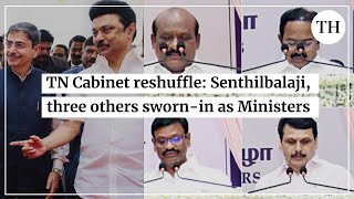 TN Cabinet reshuffle Senthilbalaji three others swornin as Ministers [upl. by Swetlana]