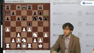 Kramnik  Carlsen Norway Chess 2017 Analysis by Grandmaster Nils Grandelius [upl. by Calva582]